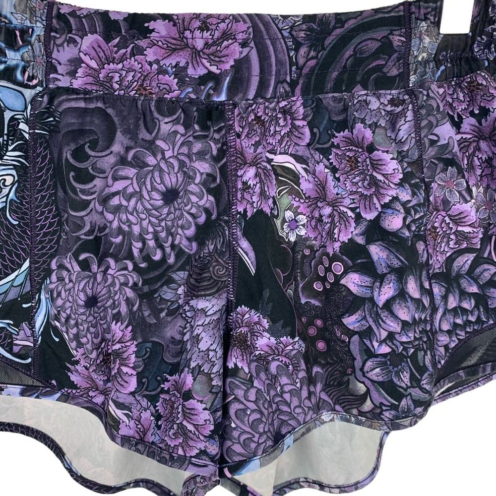 Lululemon Hotty Hot Short II Memoir Multi Purple 2" Inseam Floral 10 Reg - Picture 3 of 11